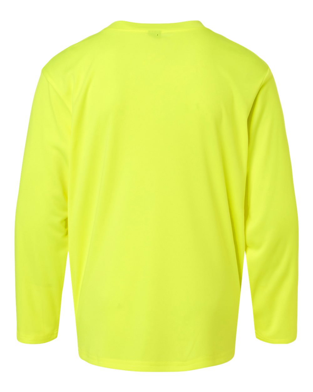 Youth Pro-Lock Performance Long Sleeve T-Shirt - Back - B00996142 - Neon Yellow