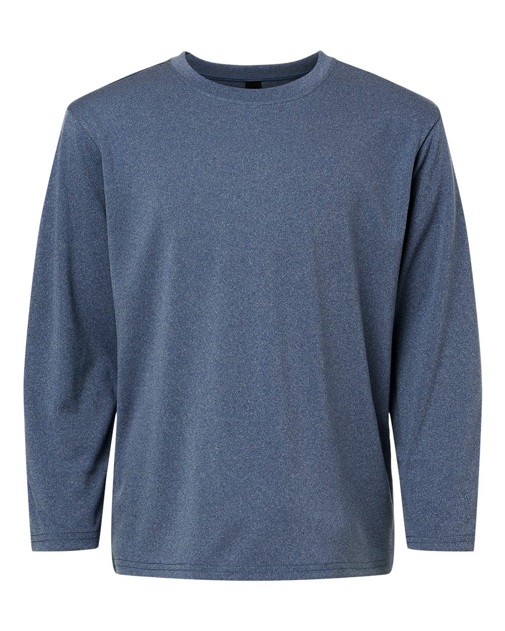 Youth Pro-Lock Performance Long Sleeve T-Shirt - Front - B00996652 - Heather Navy