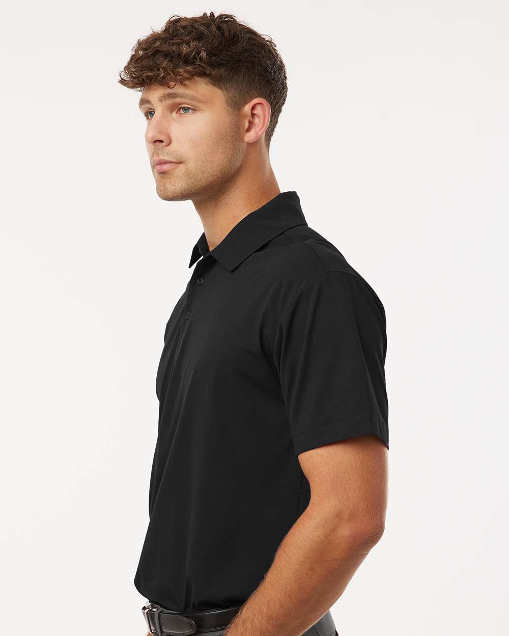 Men's Pro-Flex Sorona® Polo - OnModelSide - B01496502 - Black