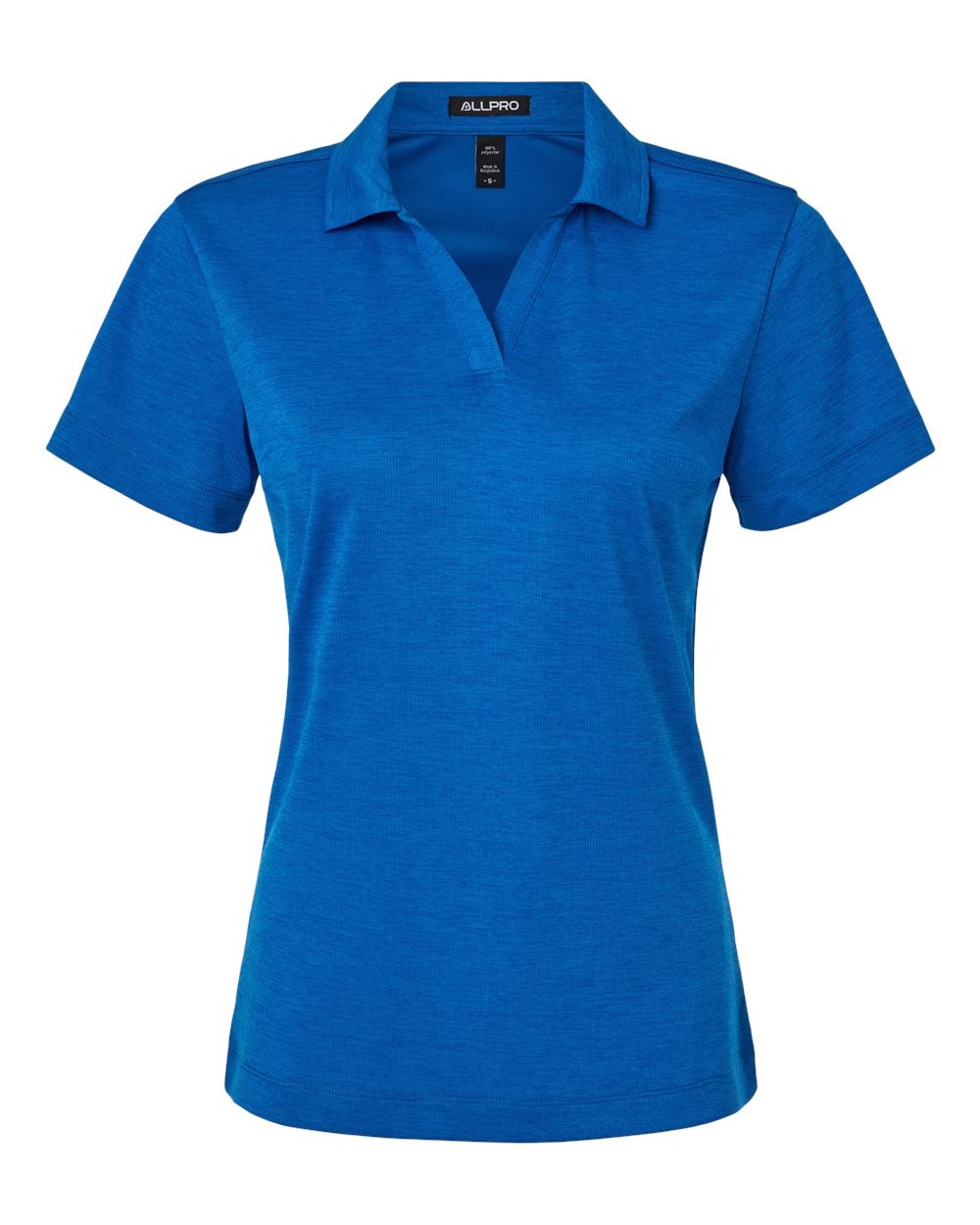 Women's Performance Mélange Polo - Front - B01796753 - Royal Melange