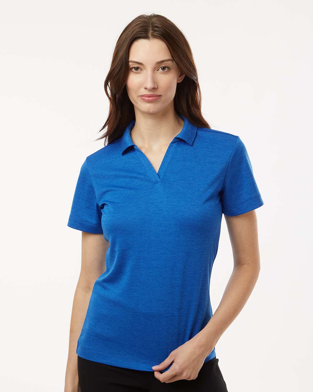 Women's Performance Mélange Polo - OnModelFront - B01796753 - Royal Melange