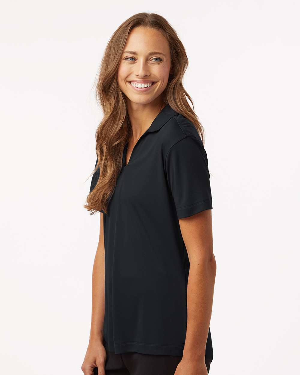 Women's Pro-Lock Performance Polo - OnModelSide - B01896503 - Black