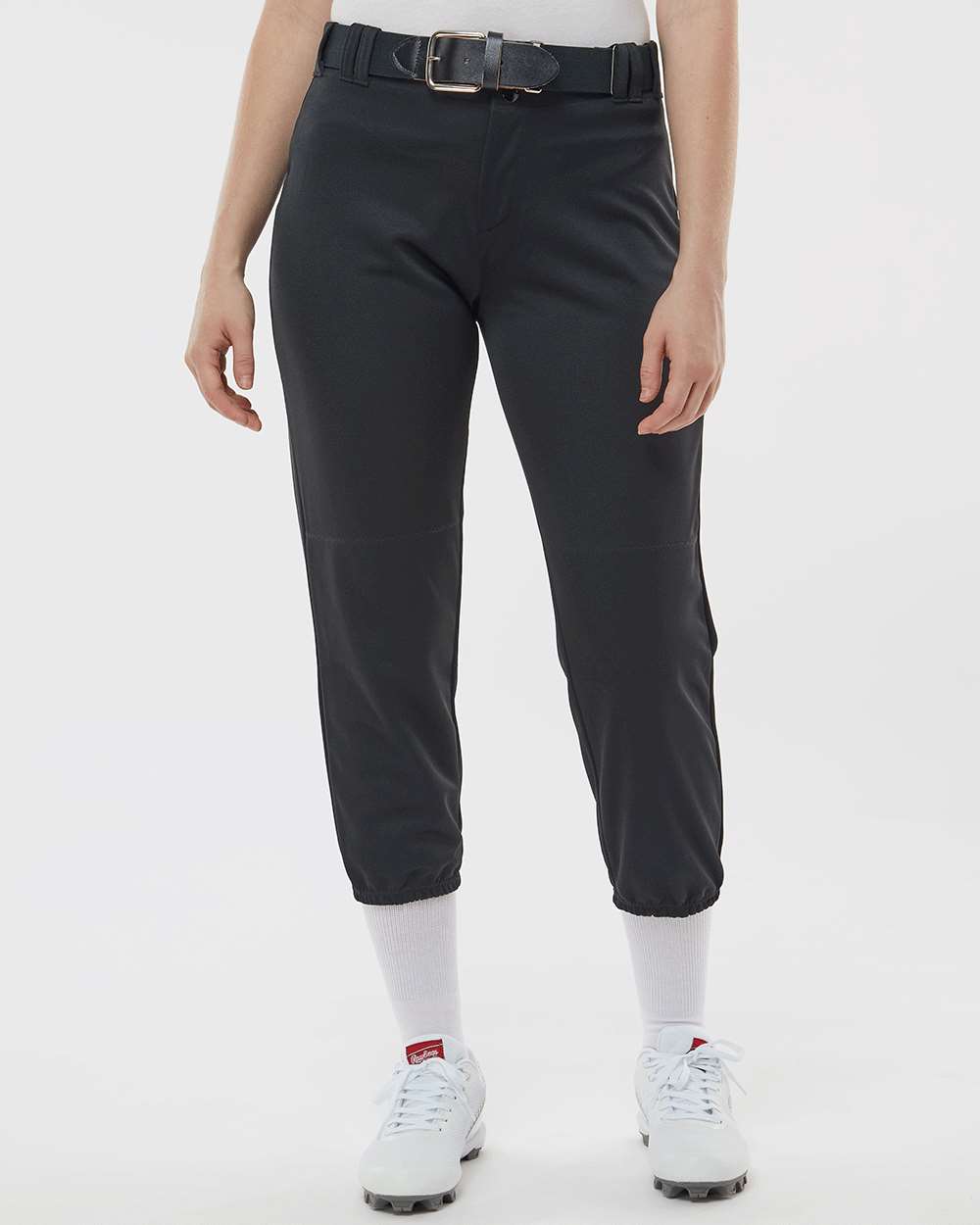 Women's Belt Loop Fast-Pitch Pants - OnModelFront - B39785502 - Black