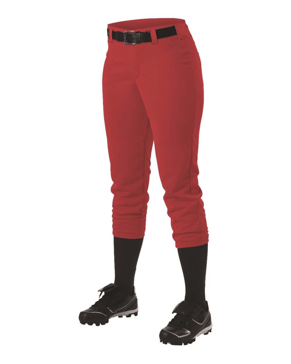 Women's Belt Loop Fast-Pitch Pants - Side - B39785522 - Red