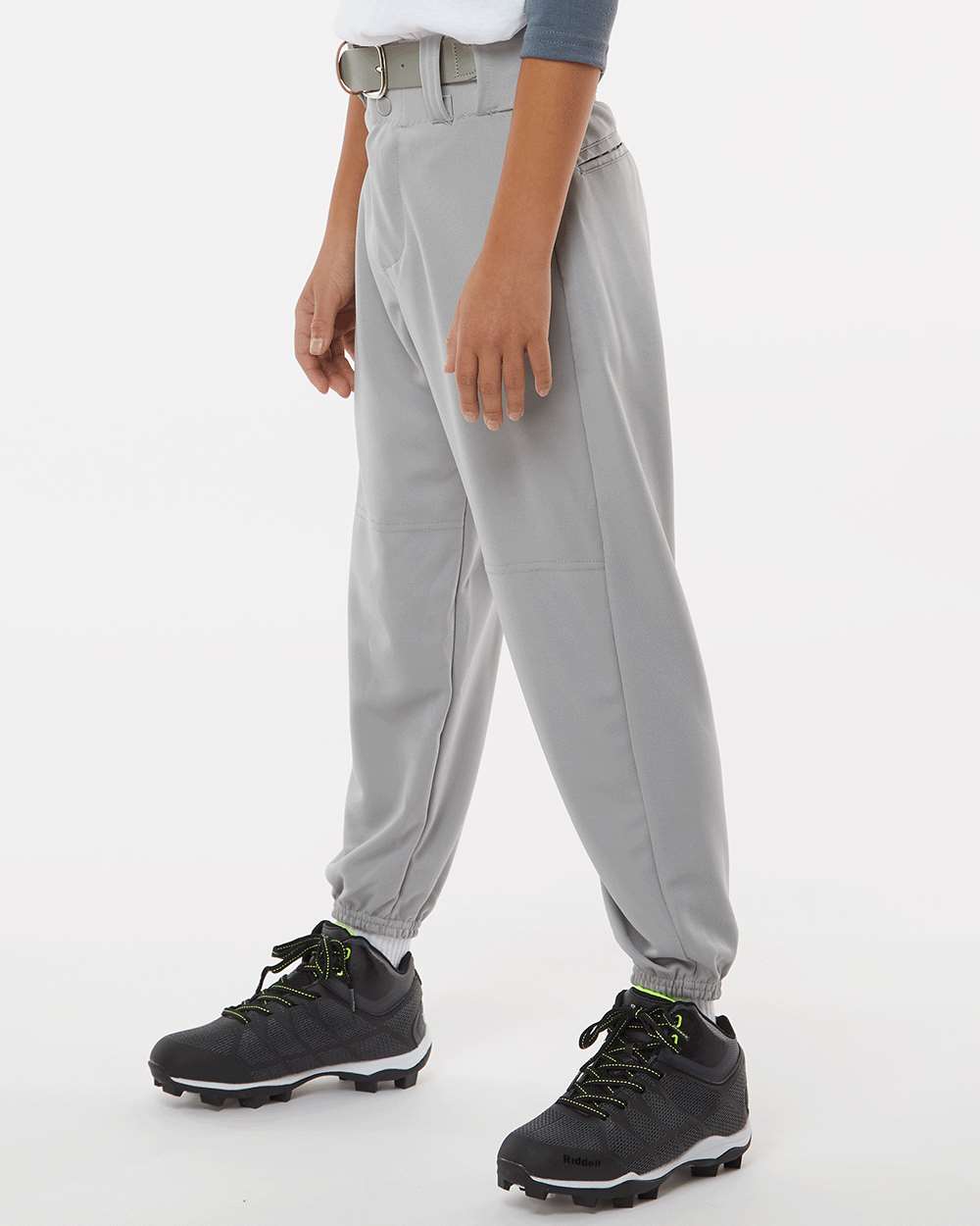 Youth Baseball Pants - OnModelSide - B40585581 - Grey