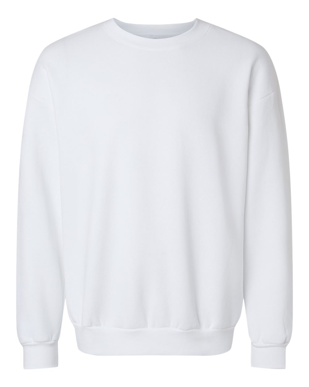 Unisex ReFlex Fleece Crewneck Sweatshirt - Front - B02627002 - White