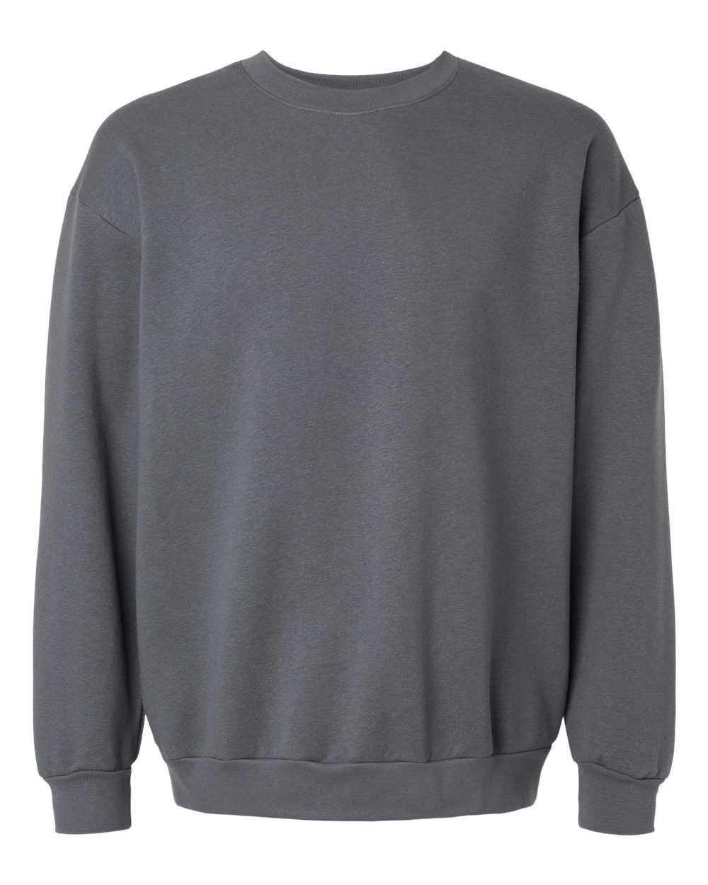 Unisex ReFlex Fleece Crewneck Sweatshirt - Front - B02627092 - Asphalt