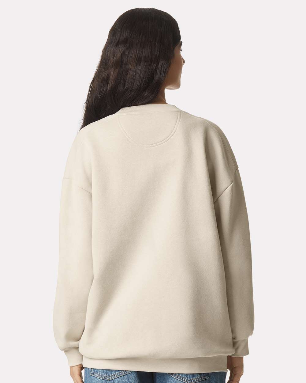Unisex ReFlex Fleece Crewneck Sweatshirt - OnModelBack - B02627242 - Bone