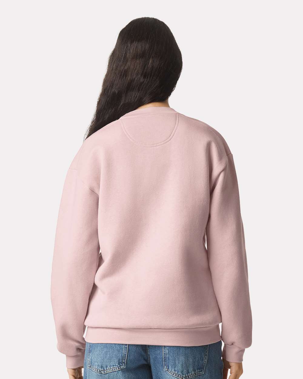 Unisex ReFlex Fleece Crewneck Sweatshirt - OnModelBack - B02627302 - Blush