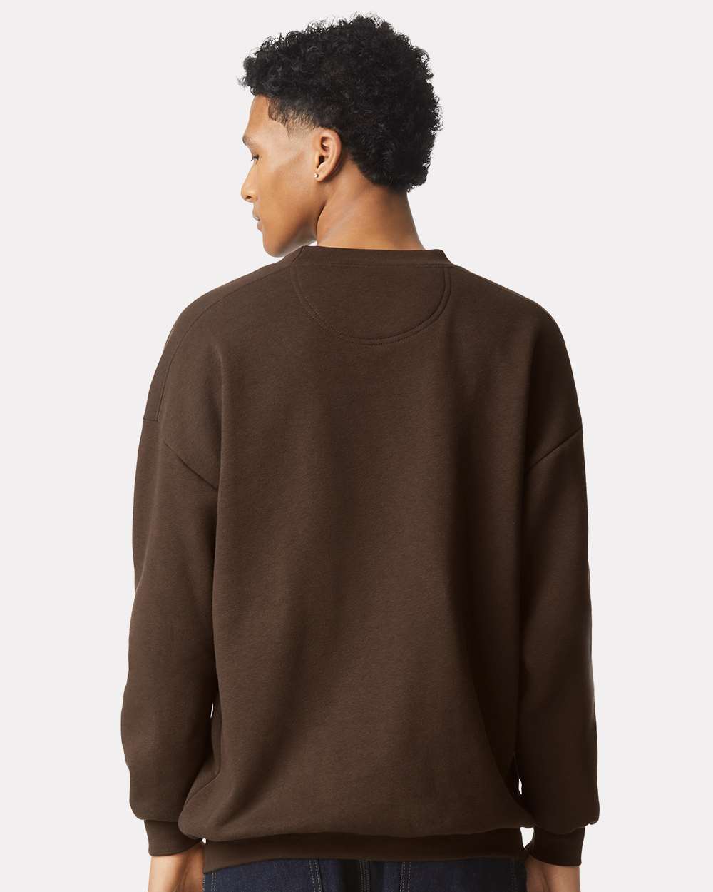 Unisex ReFlex Fleece Crewneck Sweatshirt - OnModelBack - B02627552 - Brown