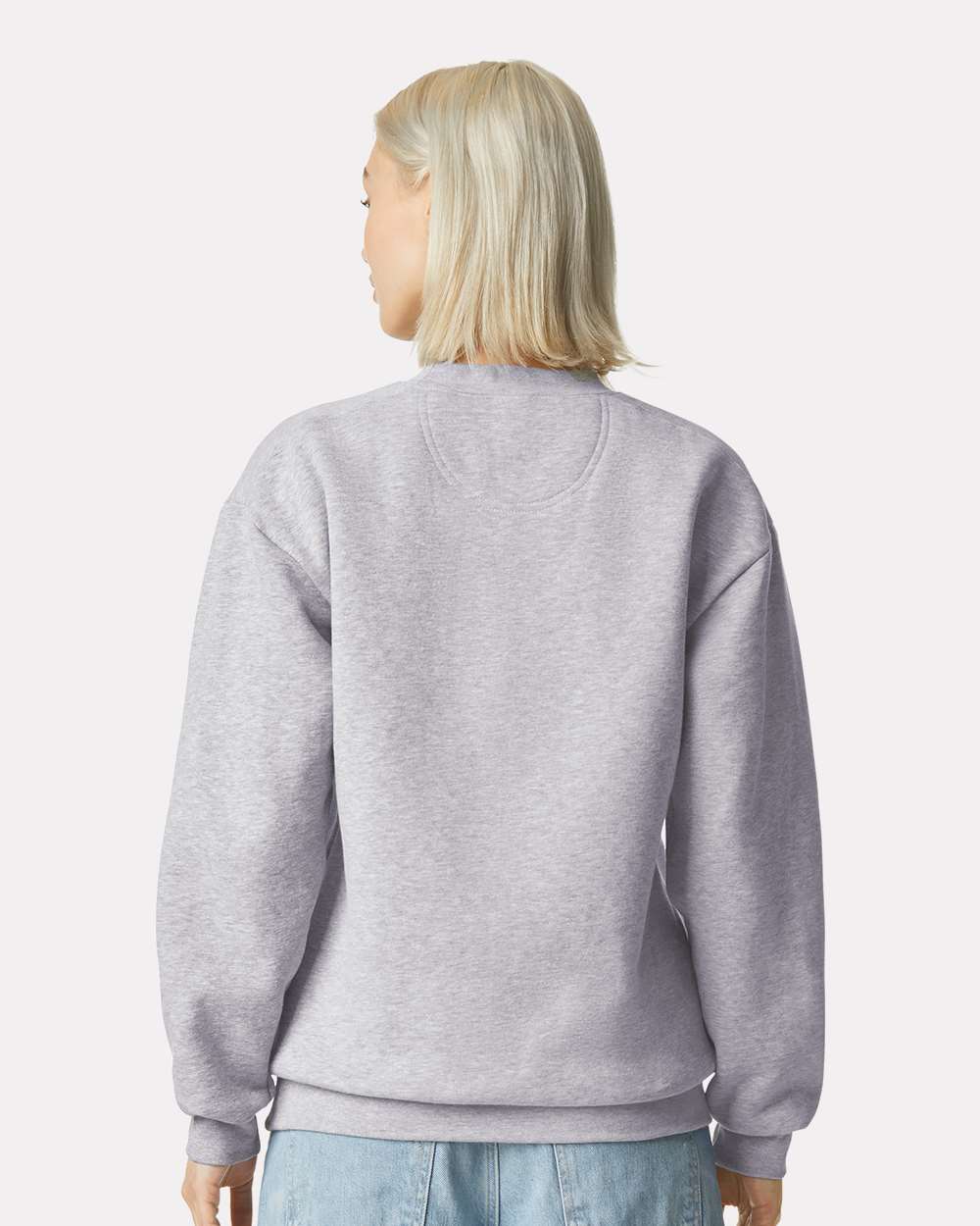 Unisex ReFlex Fleece Crewneck Sweatshirt - OnModelBack - B02627582 - Heather Grey