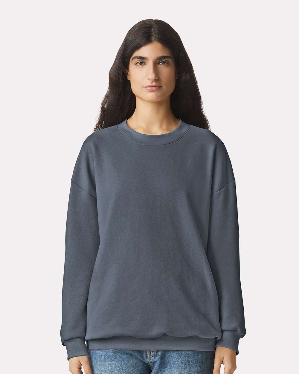 Unisex ReFlex Fleece Crewneck Sweatshirt - OnModelFront - B02627092 - Asphalt