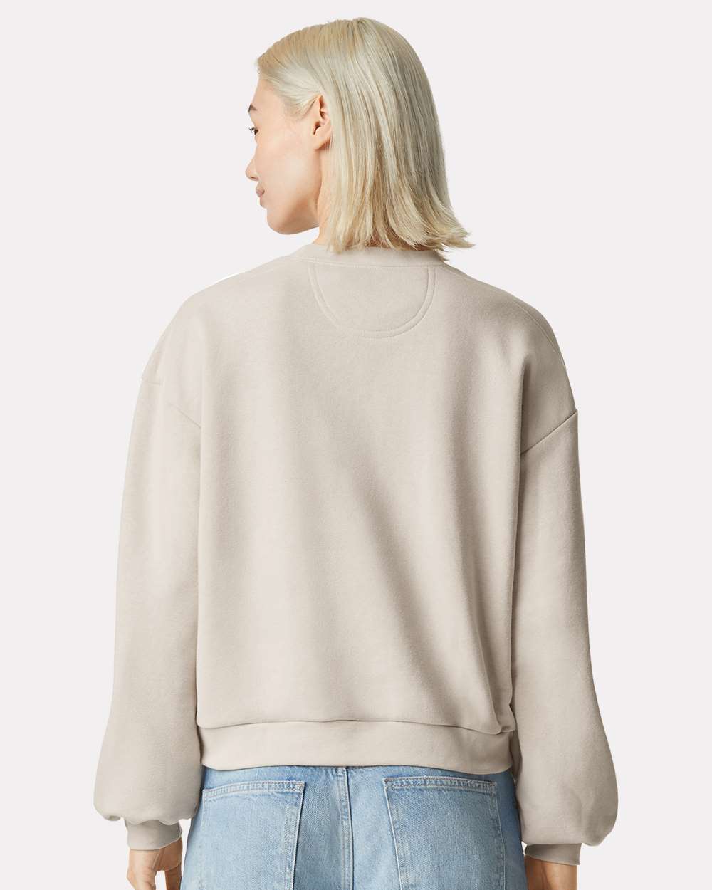 Women's ReFlex Fleece Crewneck Sweatshirt - OnModelBack - B02827243 - Bone