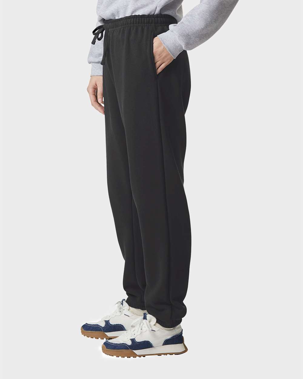 Unisex ReFlex Fleece Sweatpants - OnModelSide - B02927503 - Black