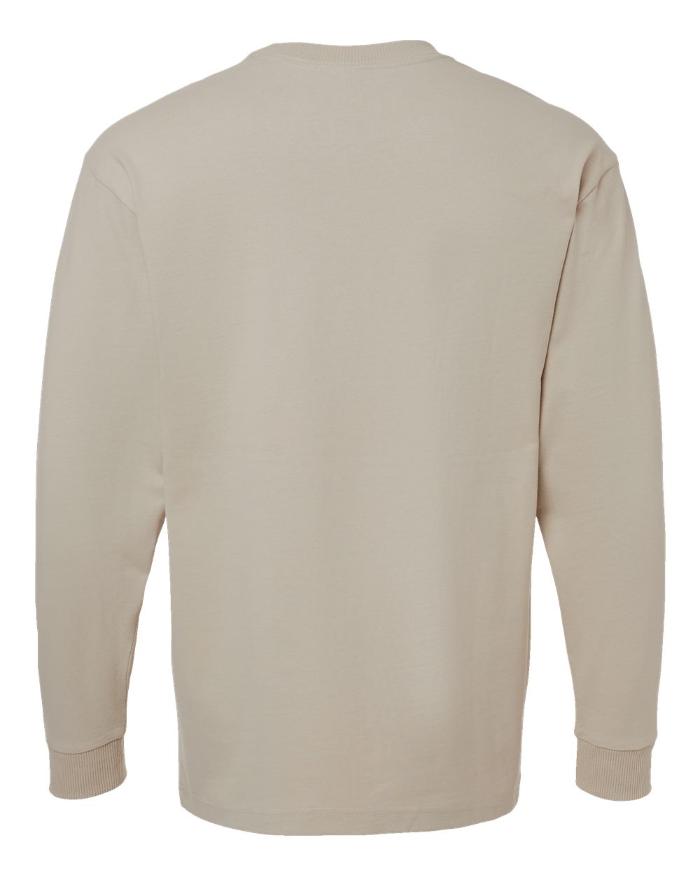 Super Heavyweight Long Sleeve Pocket Tee - Back - B03527243 - Bone