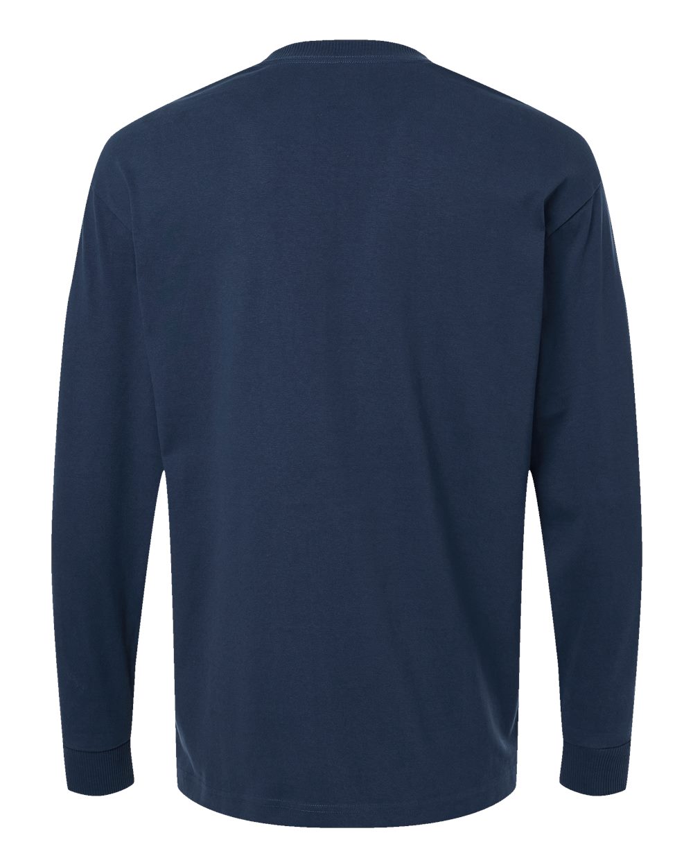 Super Heavyweight Long Sleeve Pocket Tee - Back - B03527253 - Sea Blue