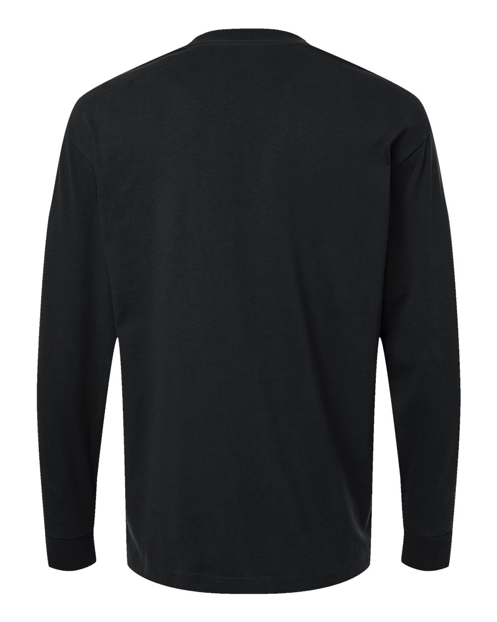 Super Heavyweight Long Sleeve Pocket Tee - Back - B03527503 - Black