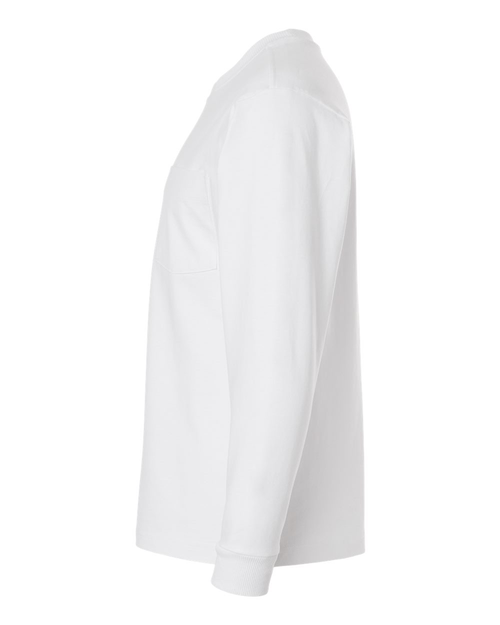 Super Heavyweight Long Sleeve Pocket Tee - DirectSide - B03527003 - White