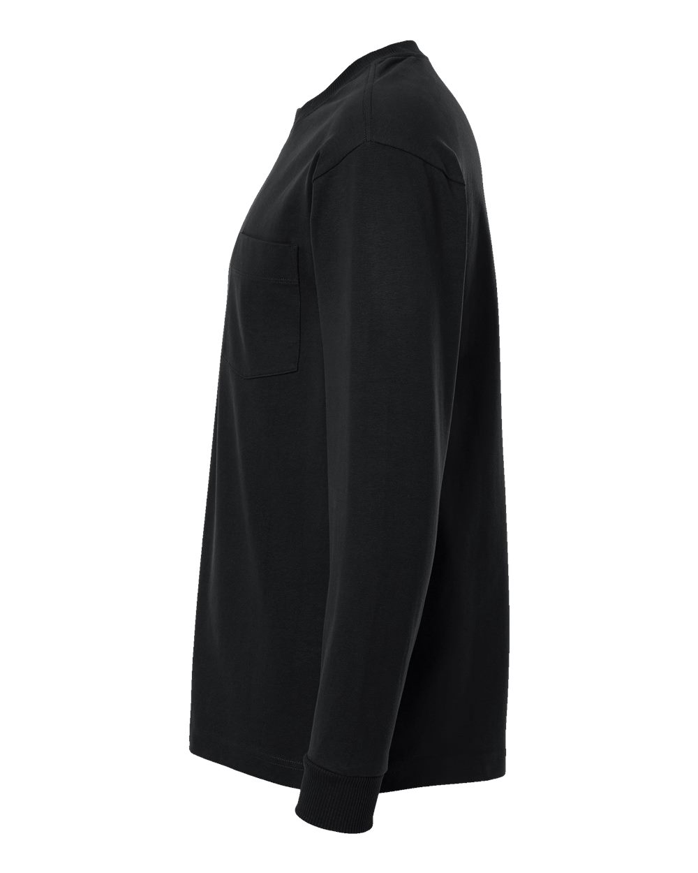 Super Heavyweight Long Sleeve Pocket Tee - DirectSide - B03527503 - Black