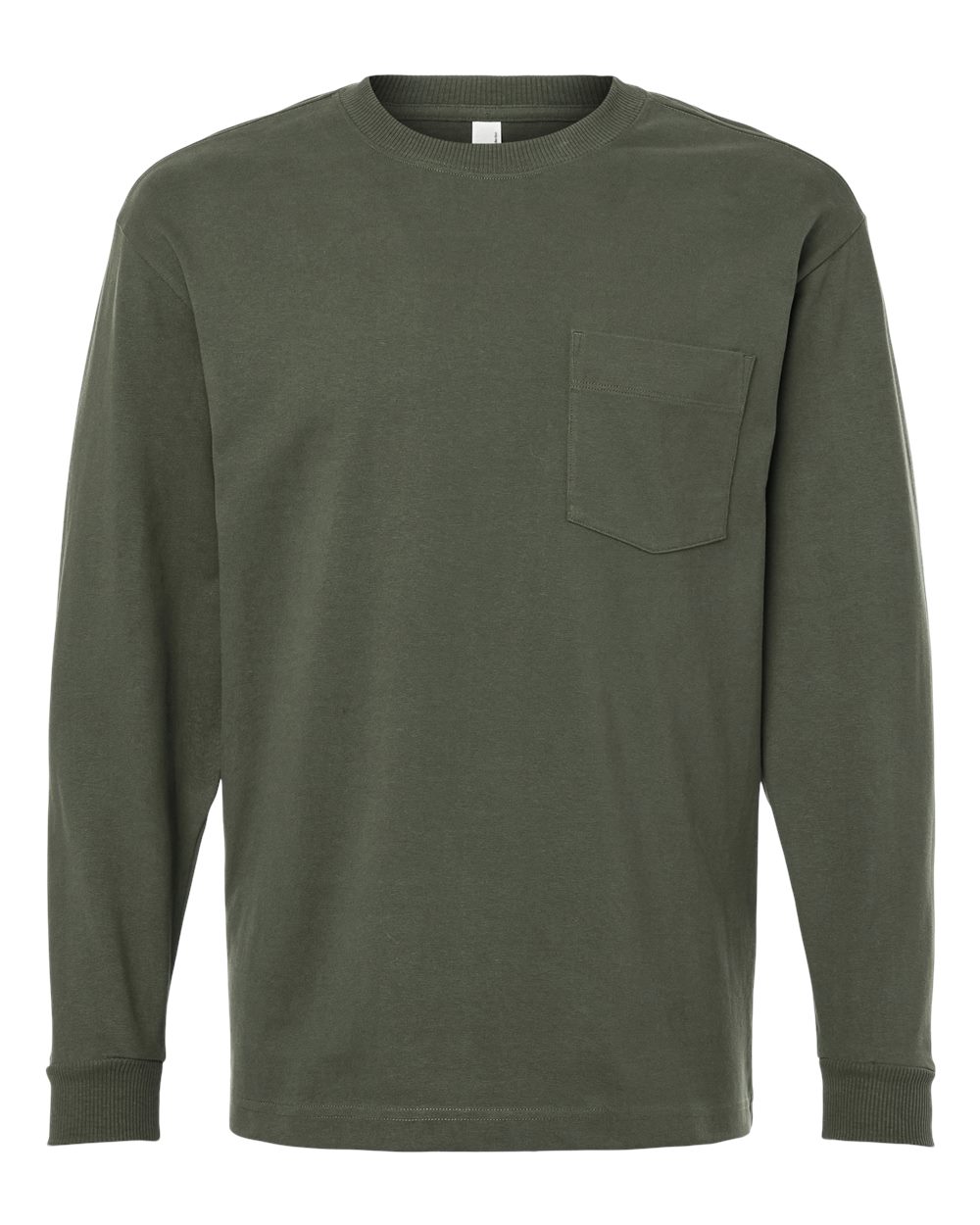 Super Heavyweight Long Sleeve Pocket Tee - Front - B03527543 - Lieutenant