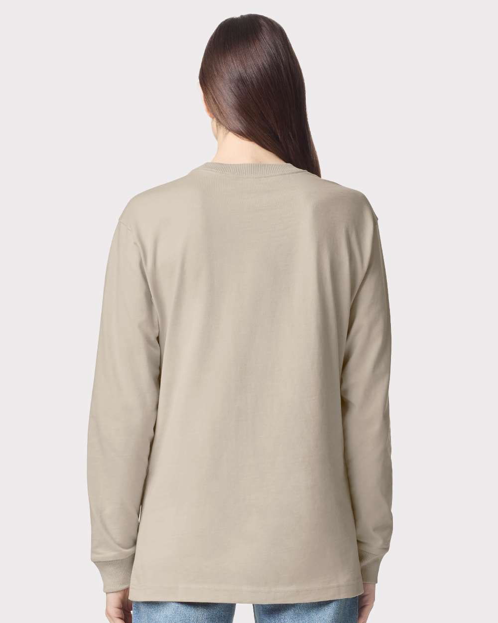 Super Heavyweight Long Sleeve Pocket Tee - OnModelBack - B03527243 - Bone