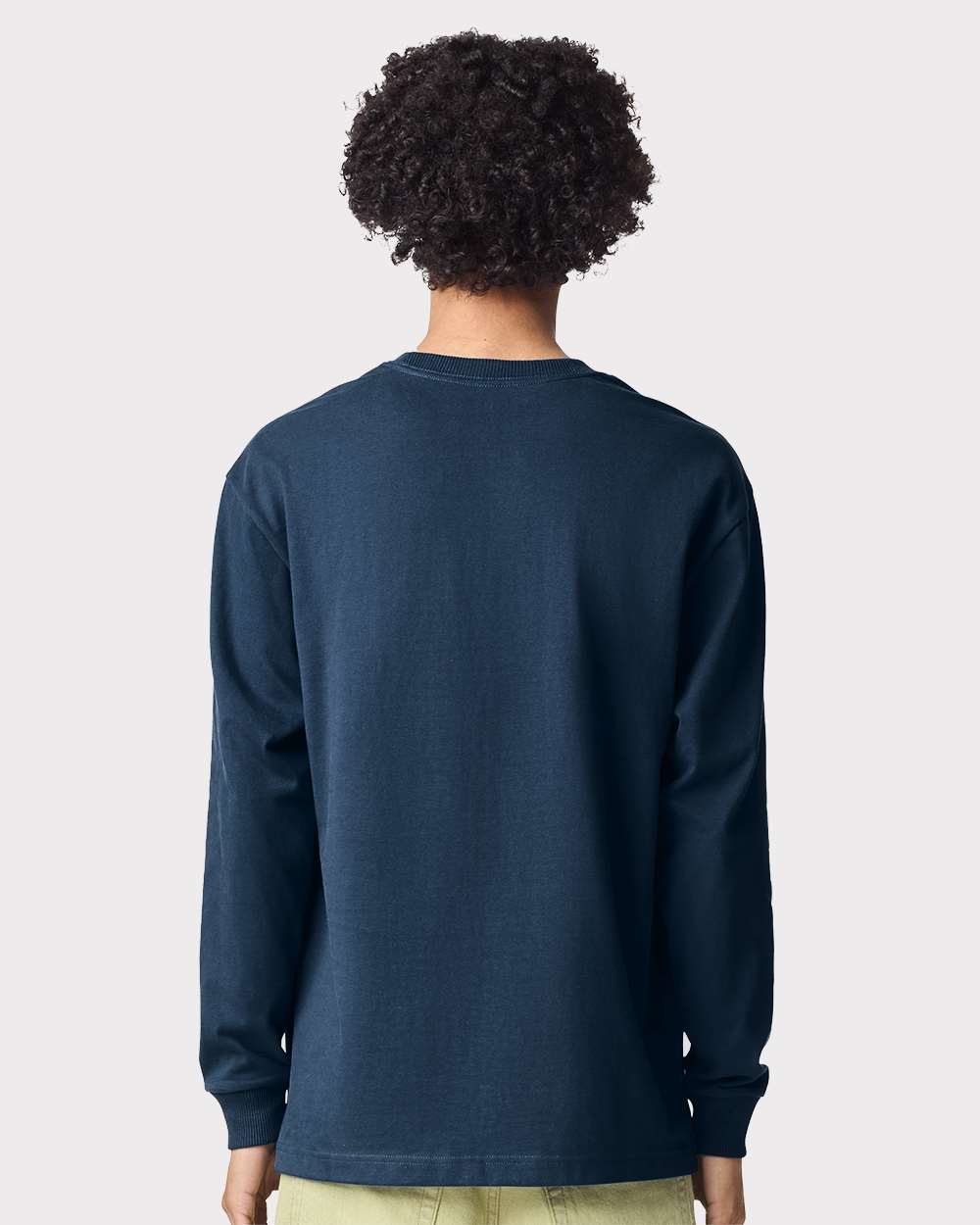 Super Heavyweight Long Sleeve Pocket Tee - OnModelBack - B03527253 - Sea Blue