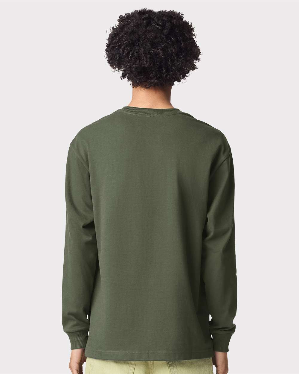 Super Heavyweight Long Sleeve Pocket Tee - OnModelBack - B03527543 - Lieutenant