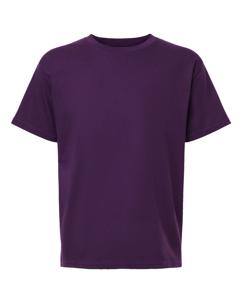 Youth Fine Jersey Tee - Front - B03727032 - Eggplant