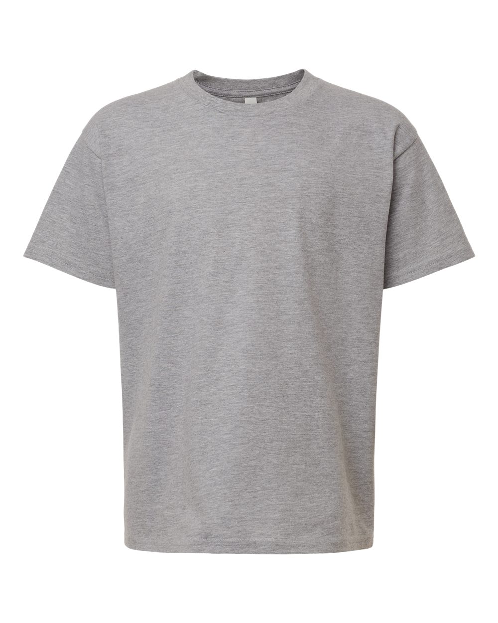 Youth Fine Jersey Tee - Front - B03727582 - Heather Grey