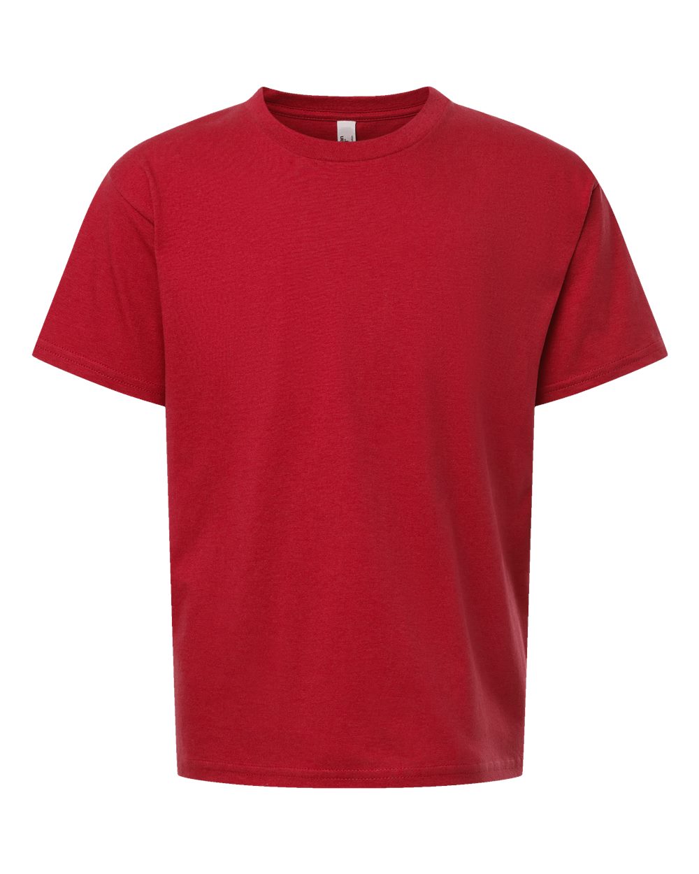 Youth Fine Jersey Tee - Front - B03727702 - Red
