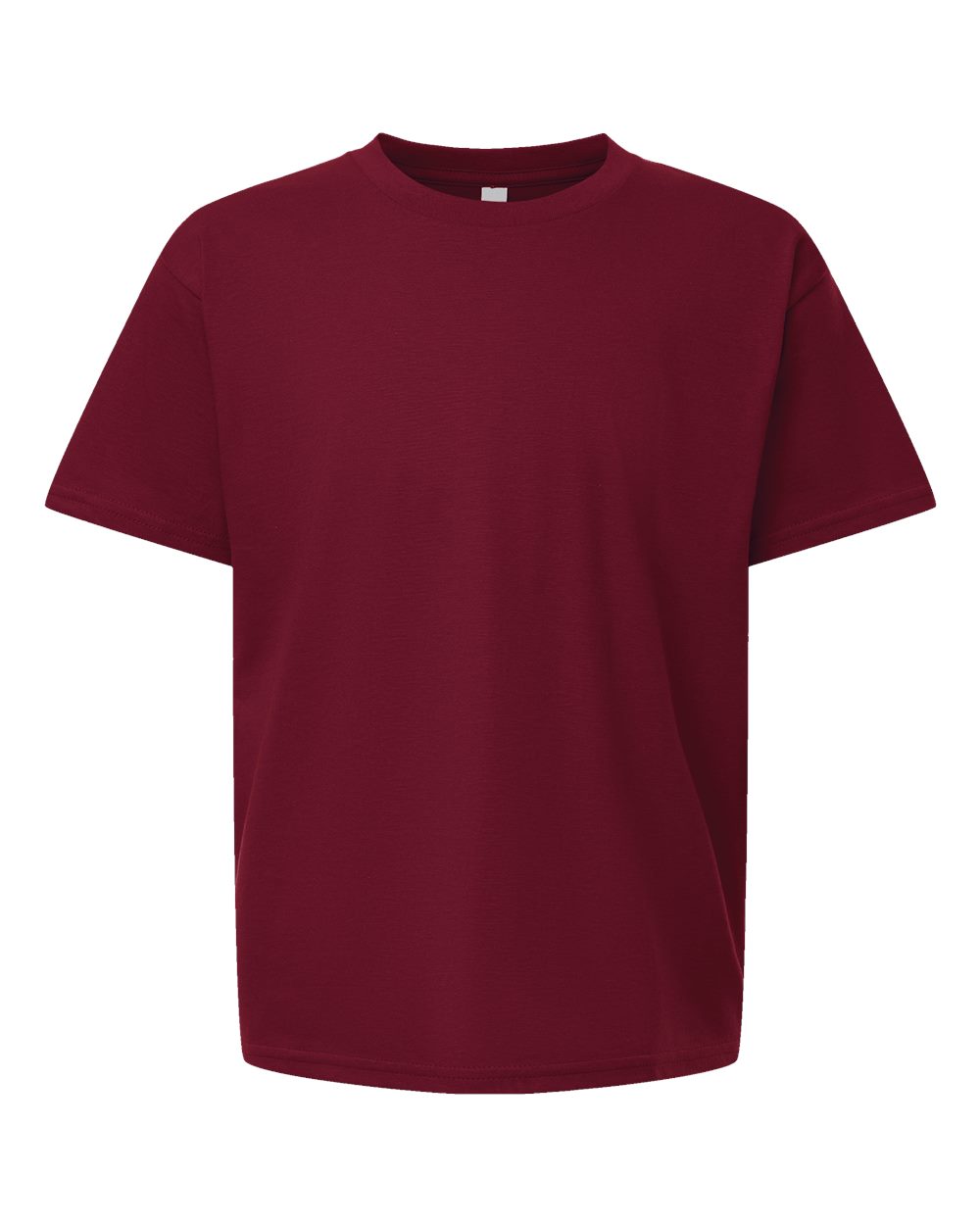 Youth Fine Jersey Tee - Front - B03727852 - Cranberry