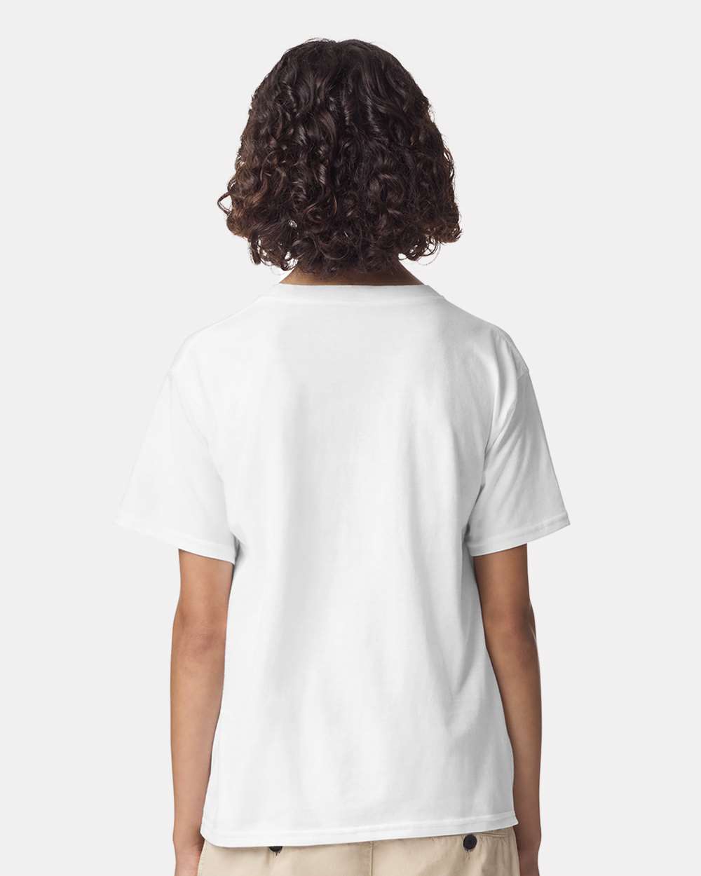 Youth Fine Jersey Tee - OnModelBack - B03727002 - White