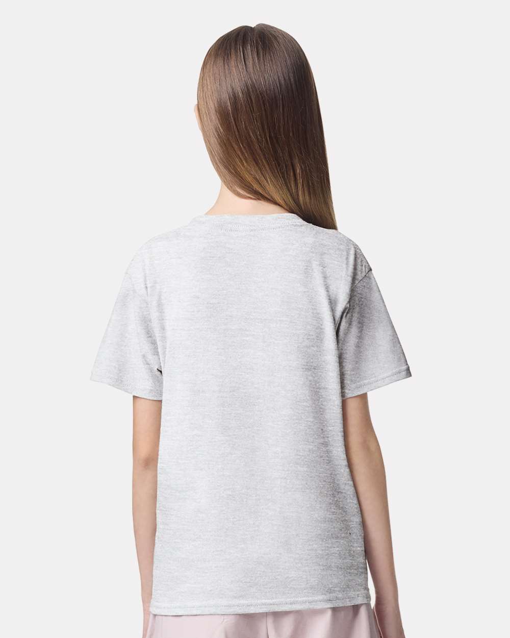 Youth Fine Jersey Tee - OnModelBack - B03727022 - Ash Grey