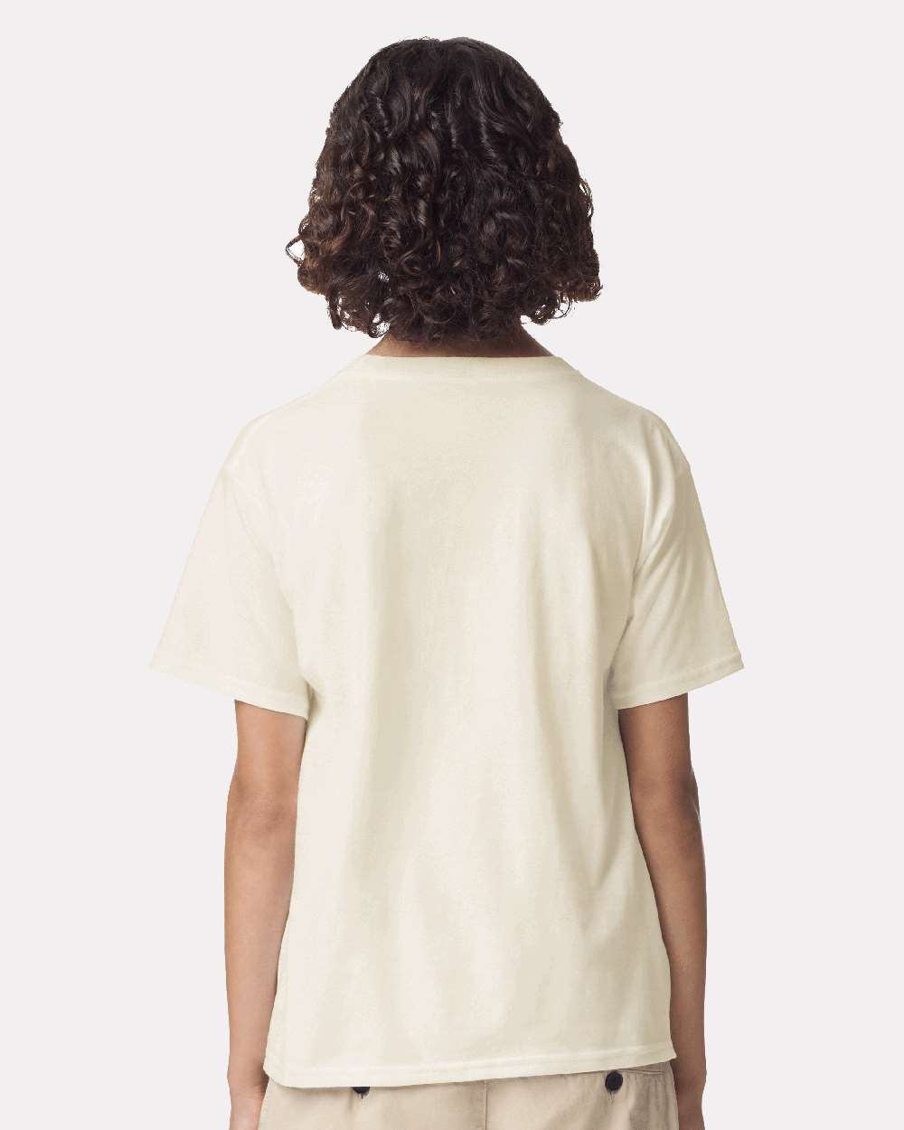 Youth Fine Jersey Tee - OnModelBack - B03727232 - Cream