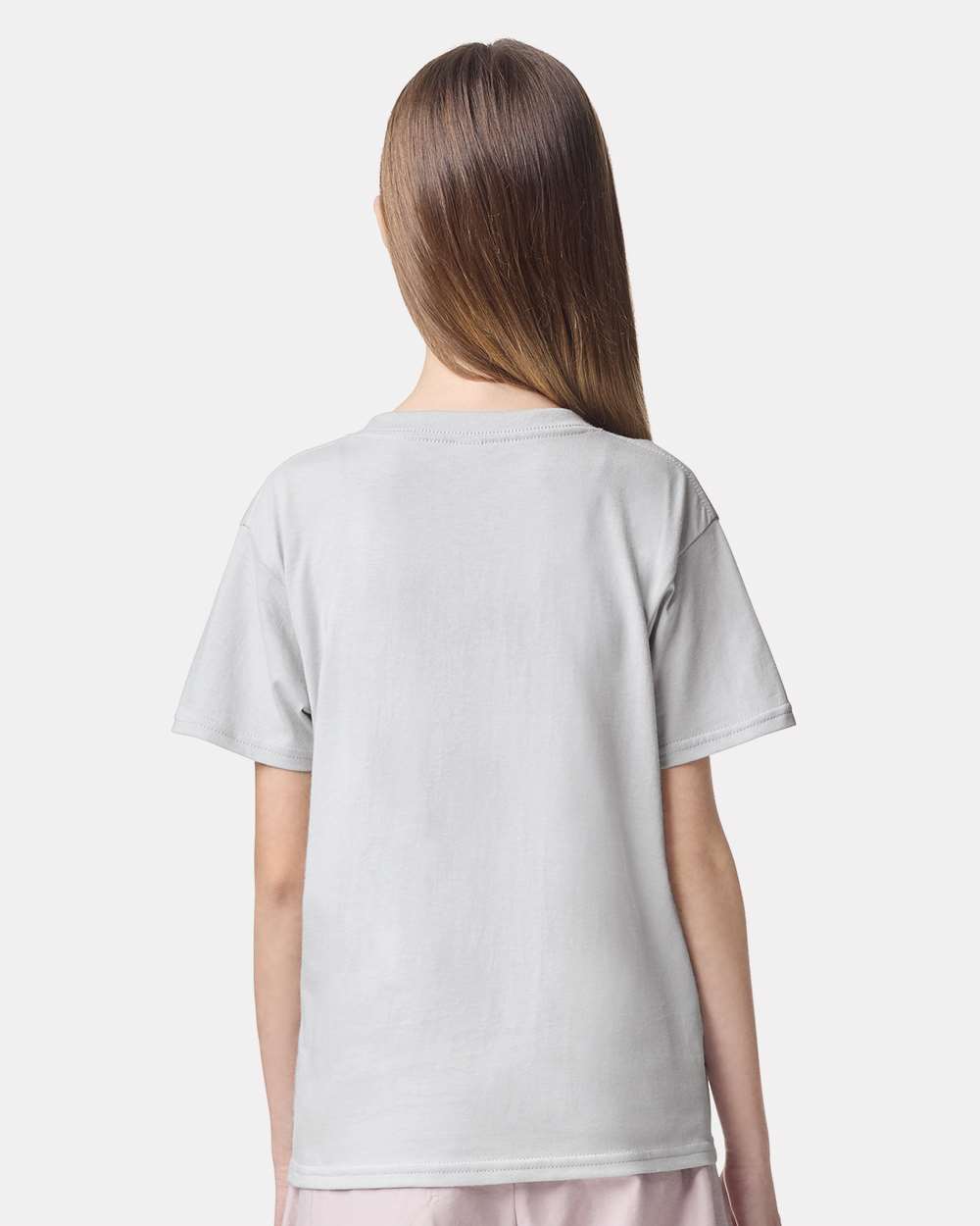 Youth Fine Jersey Tee - OnModelBack - B03727352 - New Silver