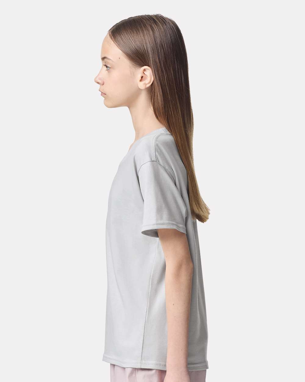 Youth Fine Jersey Tee - OnModelSide - B03727352 - New Silver
