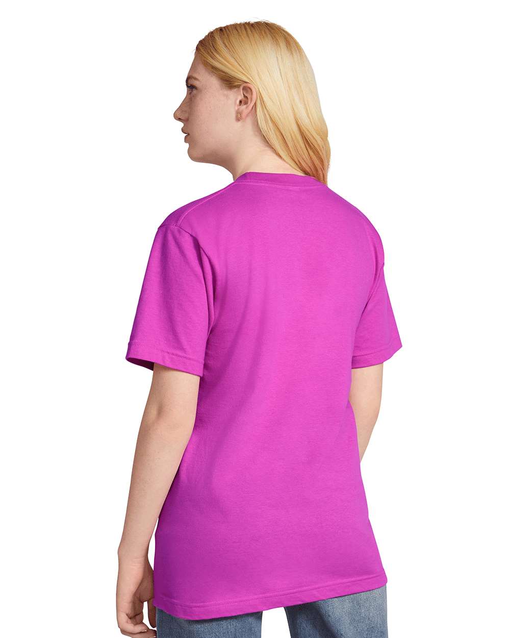 Fine Jersey Tee - OnModelBack - B00127963 - Super Pink