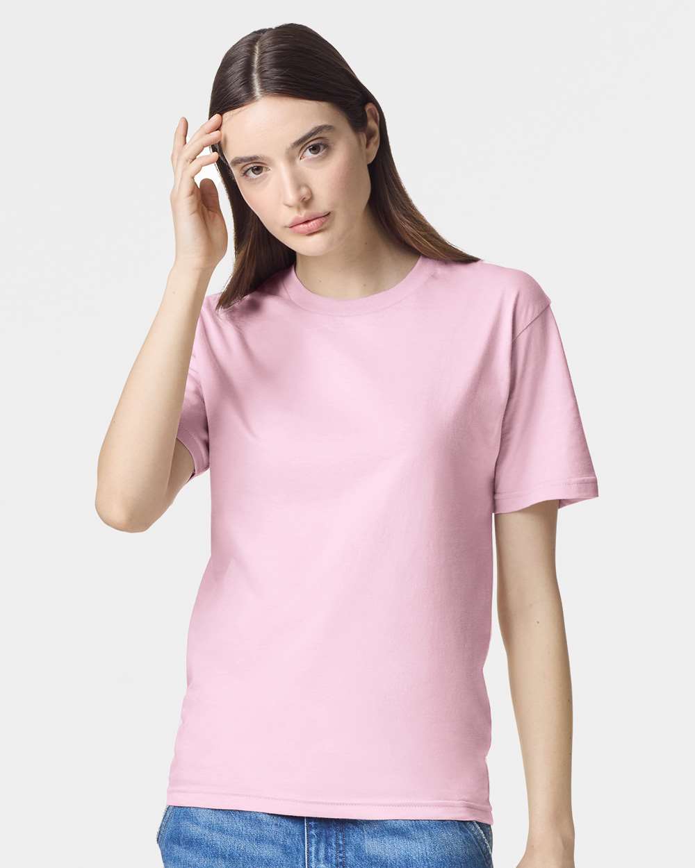 Fine Jersey Tee - OnModelFront - B00127152 - Pink