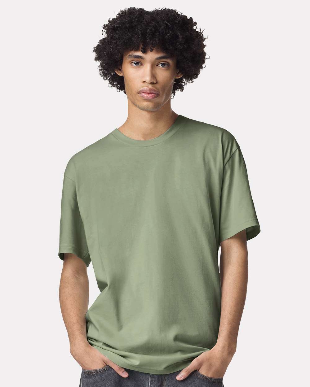 Fine Jersey Tee - OnModelFront - B00127373 - Sage