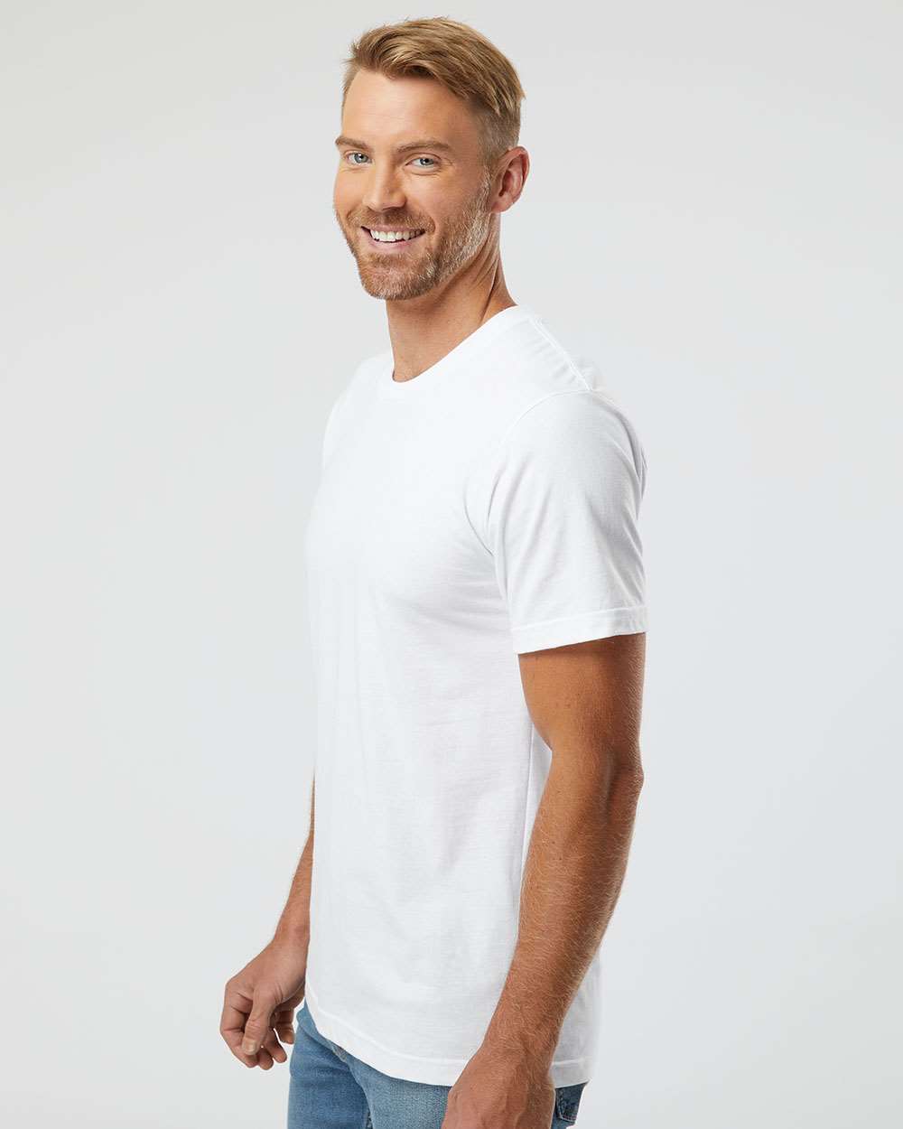 Fine Jersey Tee - OnModelSide - B00127002 - White
