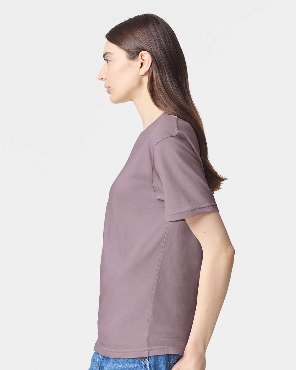 Fine Jersey Tee - OnModelSide - B00127063 - Smokey Violet