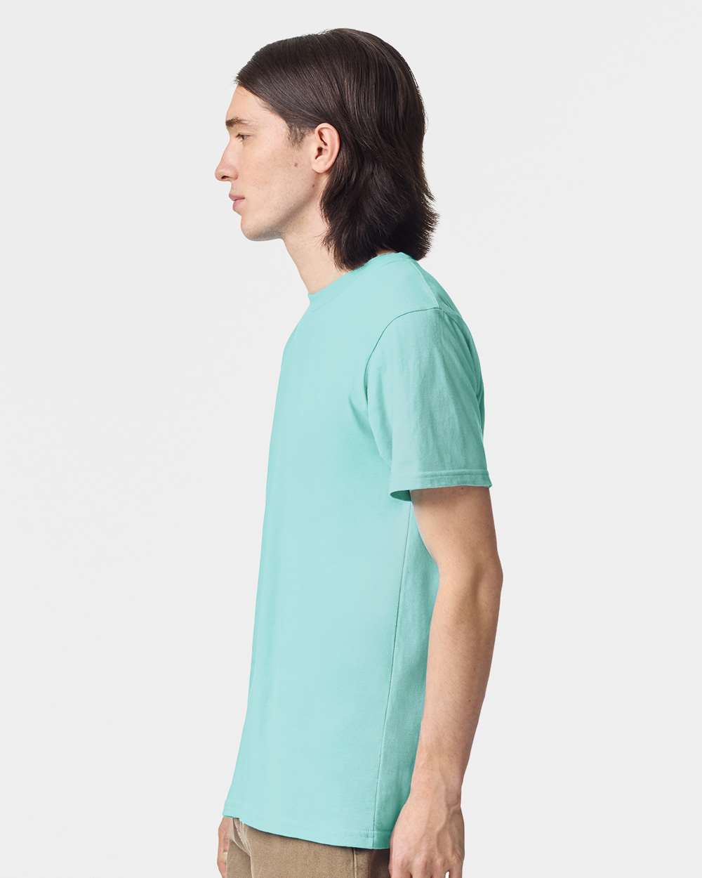 Fine Jersey Tee - OnModelSide - B00127073 - Celadon