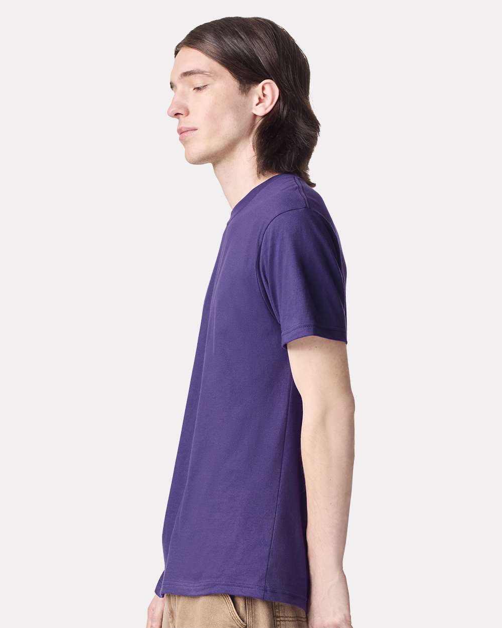 Fine Jersey Tee - OnModelSide - B00127343 - Grape