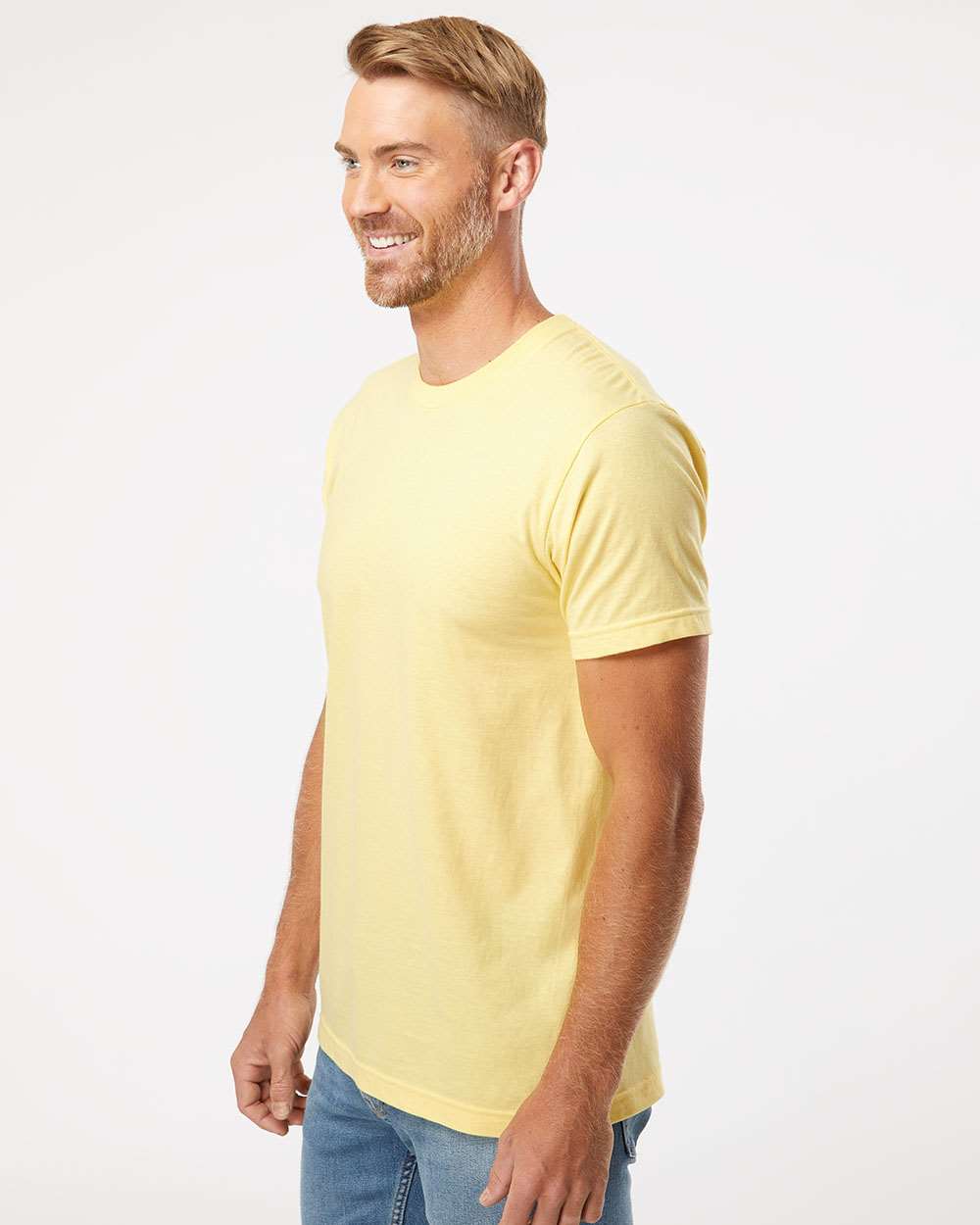 Fine Jersey Tee - OnModelSide - B00127418 - Lemon