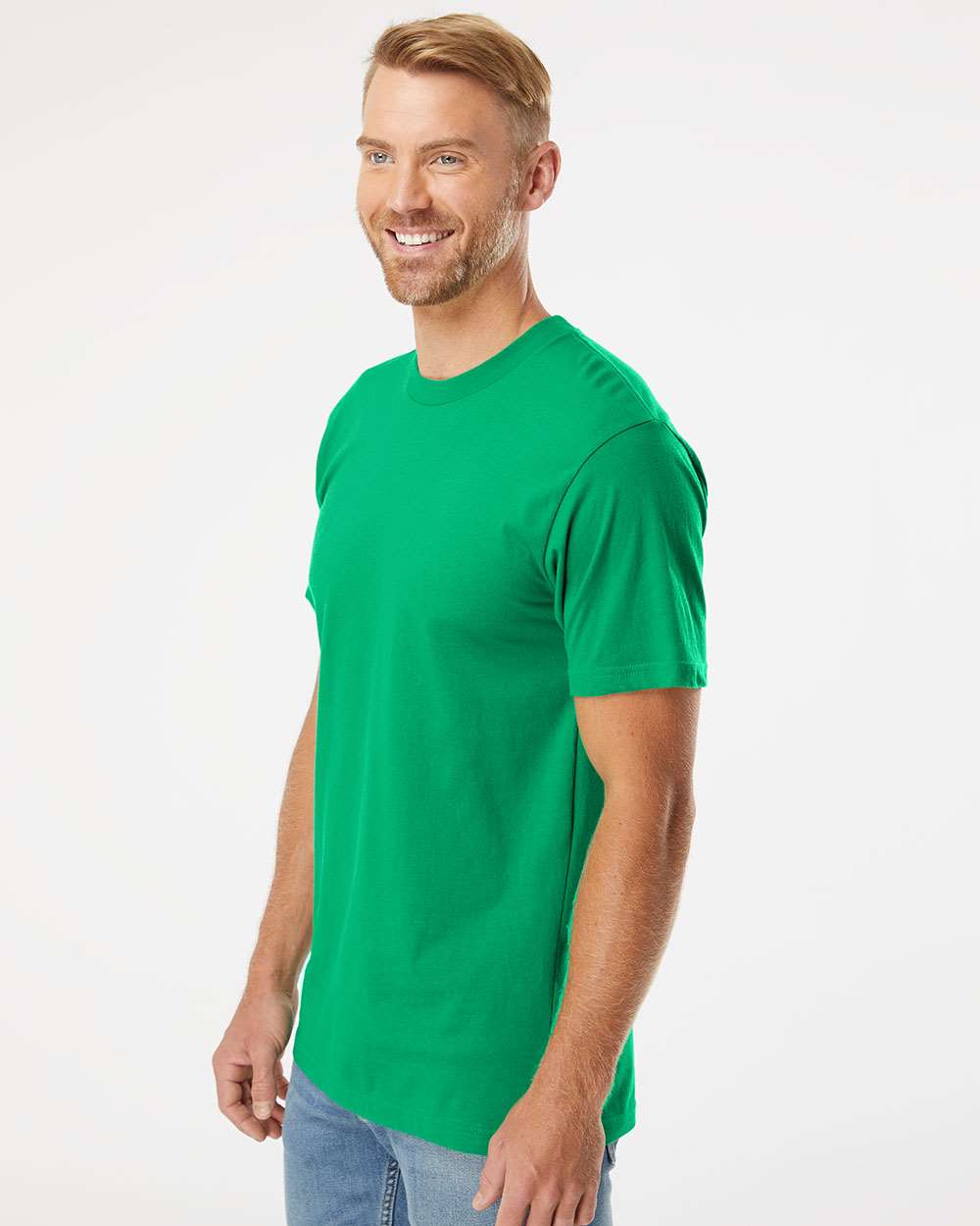 Fine Jersey Tee - OnModelSide - B00127603 - Kelly Green
