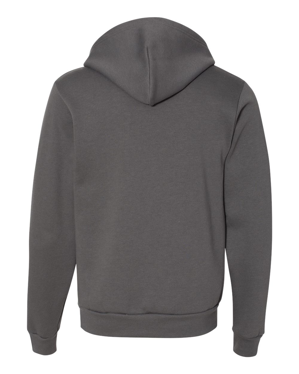 Unisex USA-Made Flex Fleece Full-Zip Hoodie - Back - B00227091 - Asphalt