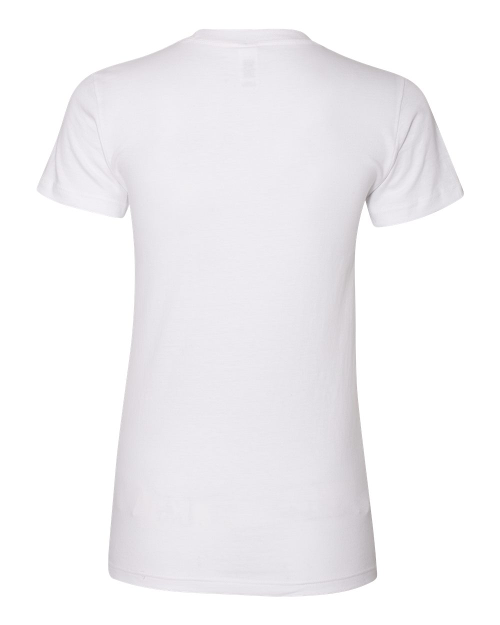 Women’s USA-Made Fine Jersey Tee - Back - B00327006 - White
