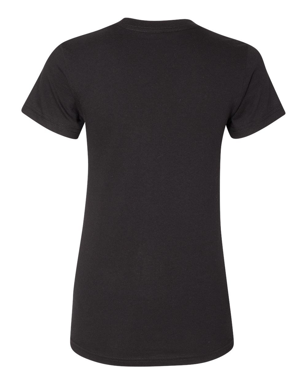 Women’s USA-Made Fine Jersey Tee - Back - B00327507 - Black