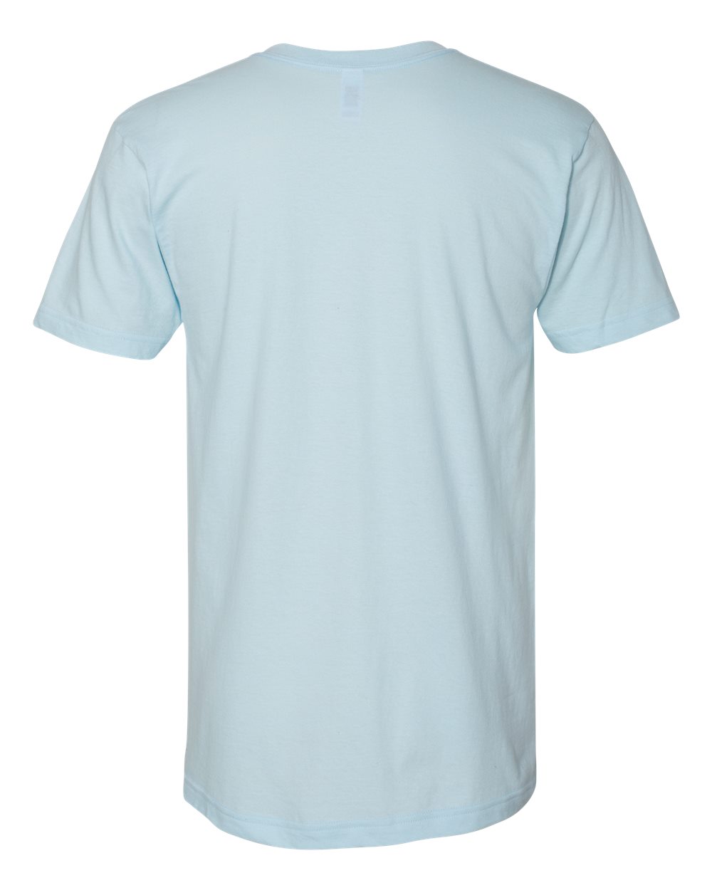 Unisex Fine Jersey V-Neck Tee - Back - B00627251 - Light Blue