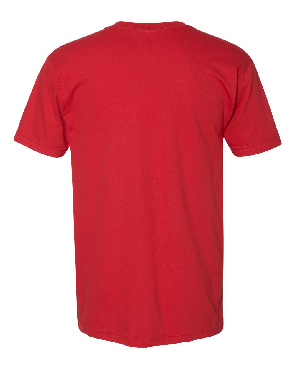 Unisex Fine Jersey V-Neck Tee - Back - B00627701 - Red